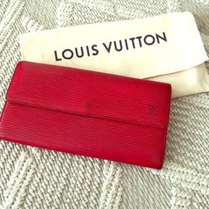 Louis Vuitton vintage epi leather wallet.